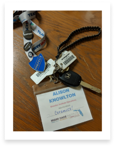 Alison's badge from TFA